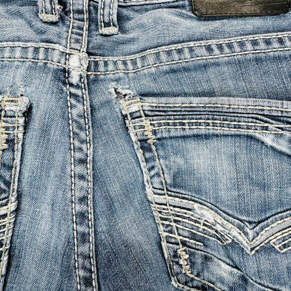 BKE Jeans Men 30L (30x31) Jake Straight Leg Medium Wash Preppy Y2K Stretch Denim - Picture 8 of 15